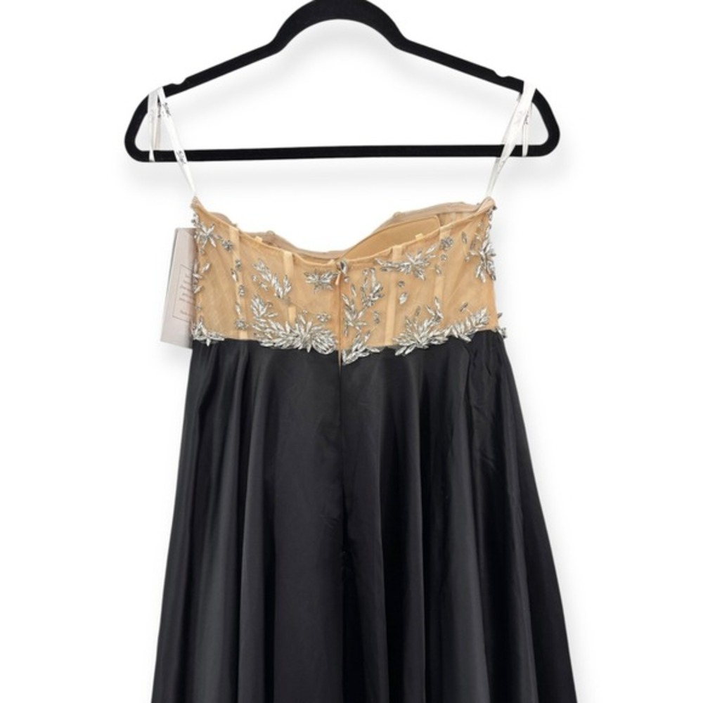 NWT Mac Duggal Black Nude Strapless Embellished Bustier Ball Gown $898 - Size 8 - Picture 10 of 15